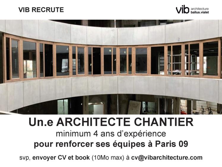 Vib recrute architecte chantier