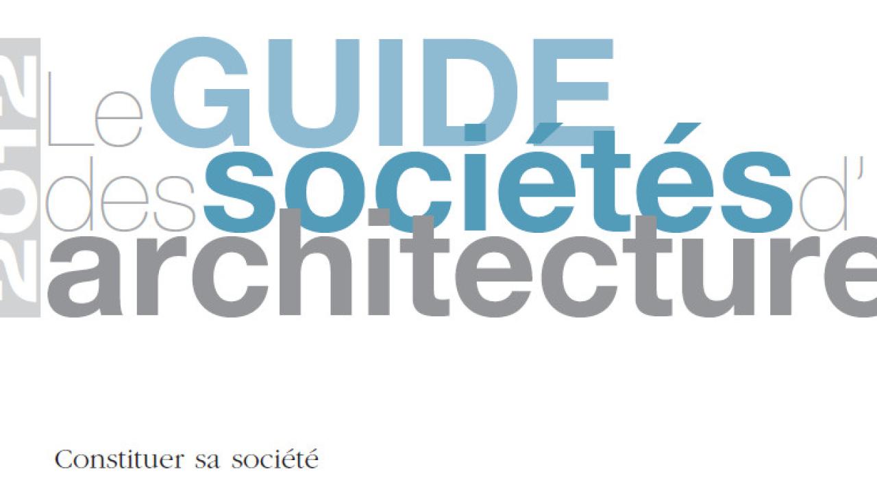 Couverture - Le guide des sociétés d’architecture Couverture - Le guide des sociétés d’architecture