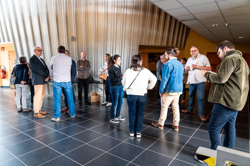 Vue des participants à la pause.