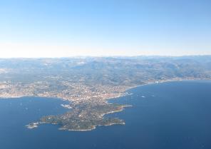 Vue aérienne d'Antibes