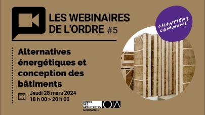 Webinaire 5 Alternatives énergétiques et conception de bâtiments
