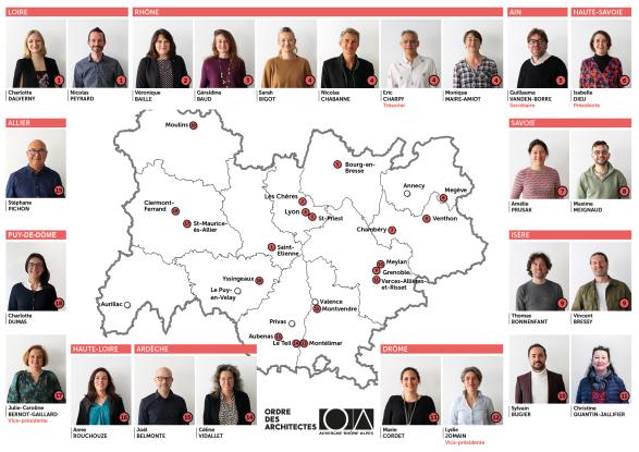 Carte des conseillers en Auvergne-Rhône-Alpes