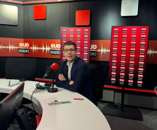 Christophe Millet sur le plateau de Sud radio