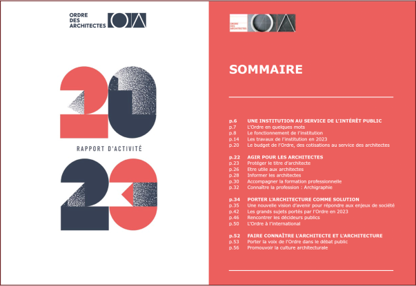 Rapport d'activité CNOA 2023